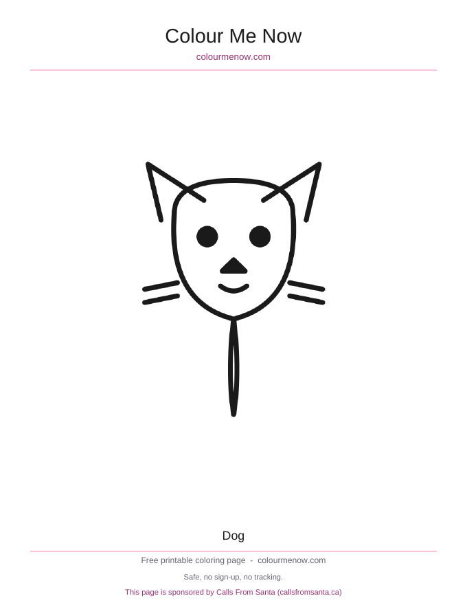Dog colouring page preview