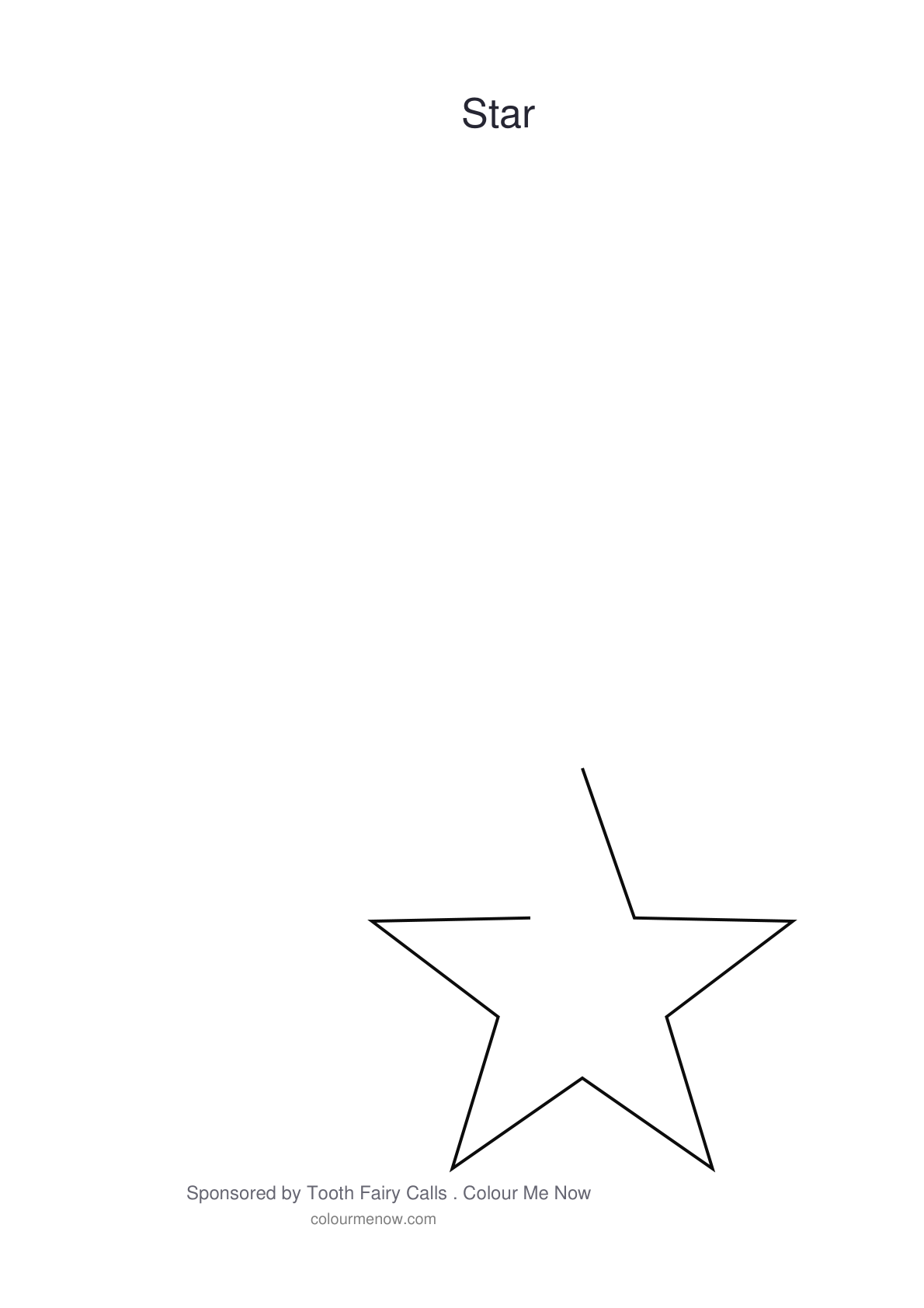 Star colouring page preview